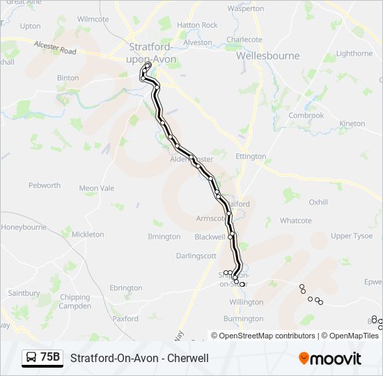 75b Route Schedules, Stops & Maps StratfordUponAvon (Updated)
