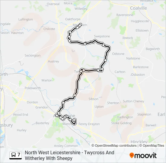 7 Bus Line Map