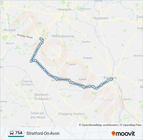 75a Route Schedules, Stops & Maps Banbury Town Centre (Updated)