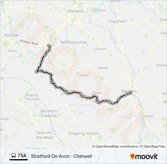 75A Bus Line Map
