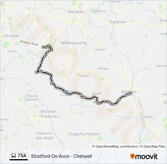 75A Bus Line Map