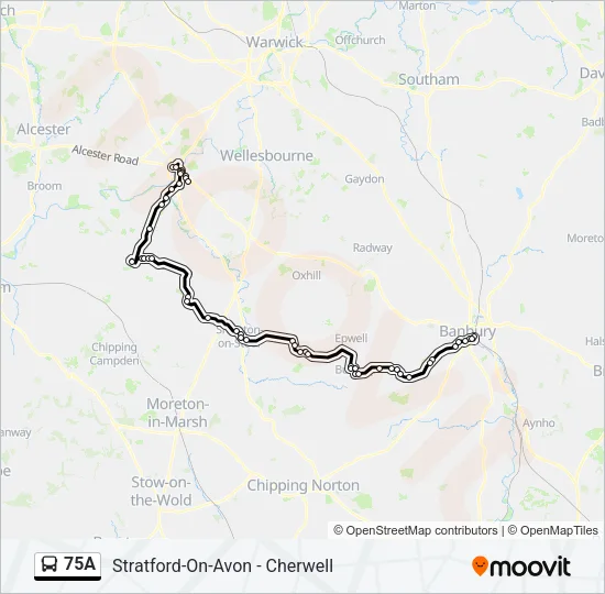 75A Bus Line Map