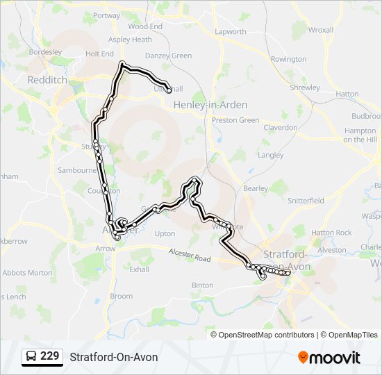 229 Route: Schedules, Stops & Maps - Ullenhall (Updated)