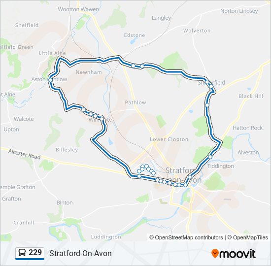 229 Route: Schedules, Stops & Maps - Aston Cantlow (Updated)