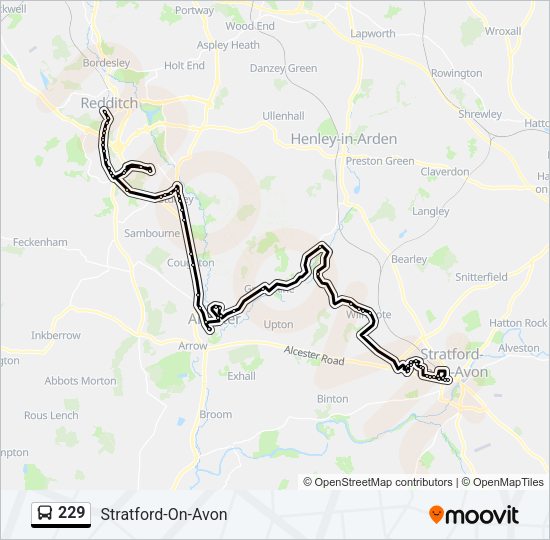 229 Bus Line Map