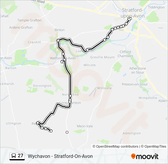 27 Bus Line Map