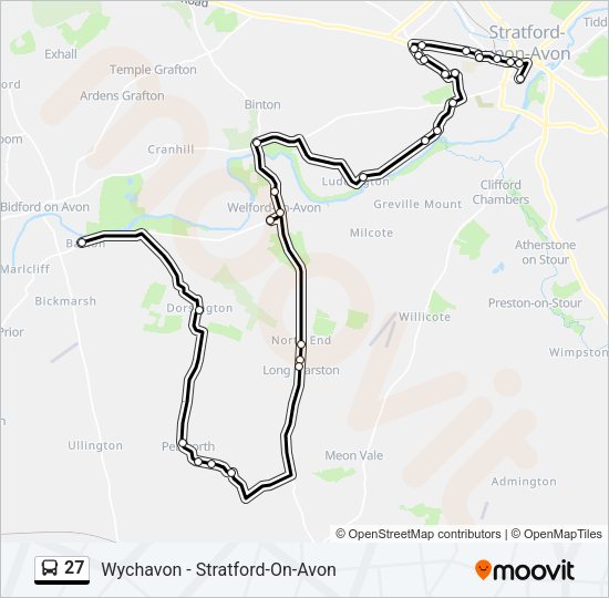 27 Bus Line Map