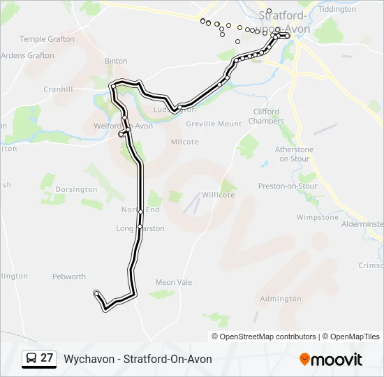 27 Bus Line Map
