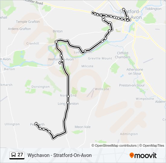27 Bus Line Map