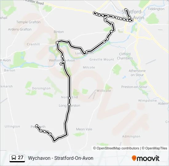 27 Bus Line Map