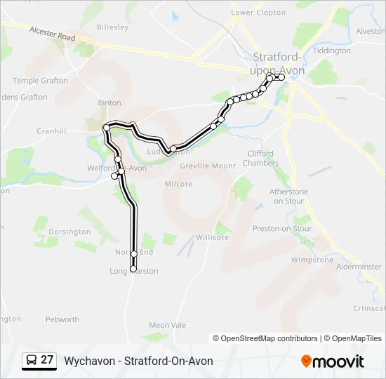 27 Bus Line Map