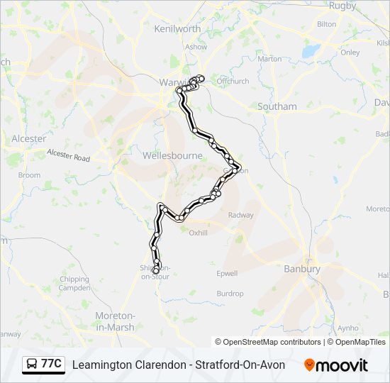 77C Bus Line Map