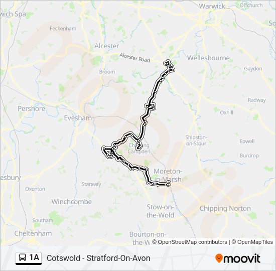 1A Bus Line Map