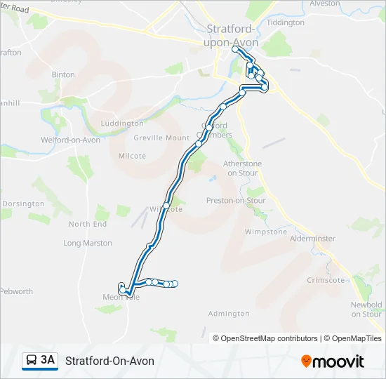 3A Bus Line Map
