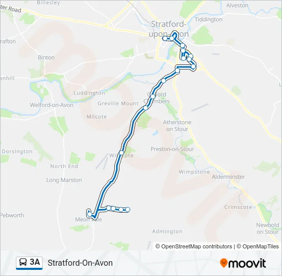 3A Bus Line Map