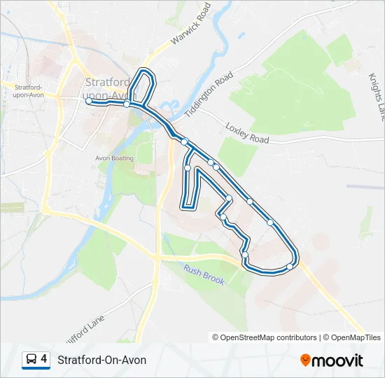 4 Bus Line Map