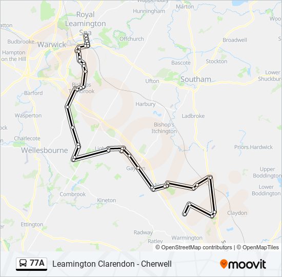 77a Route: Schedules, Stops & Maps - Avon Dassett (Updated)