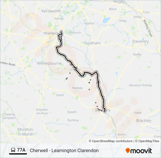 77A Bus Line Map