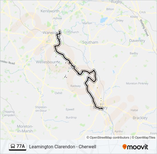 77A Bus Line Map