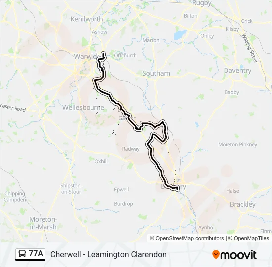 77A Bus Line Map