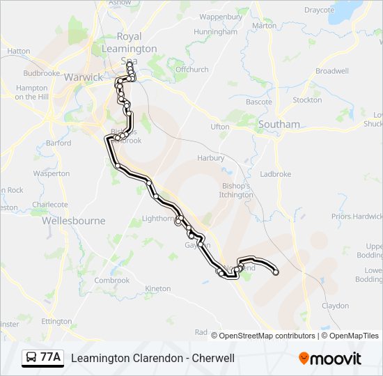 77A Bus Line Map