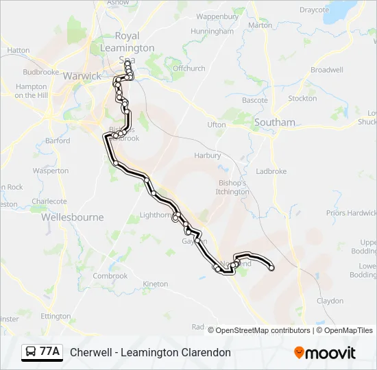 77A Bus Line Map