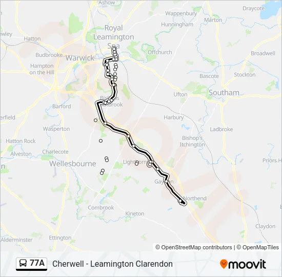 77A Bus Line Map