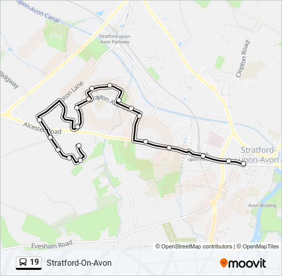 travel west midlands 19 bus route