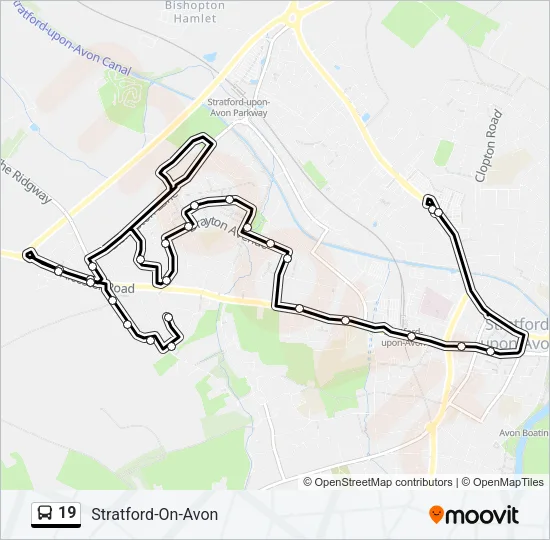 19 Bus Line Map