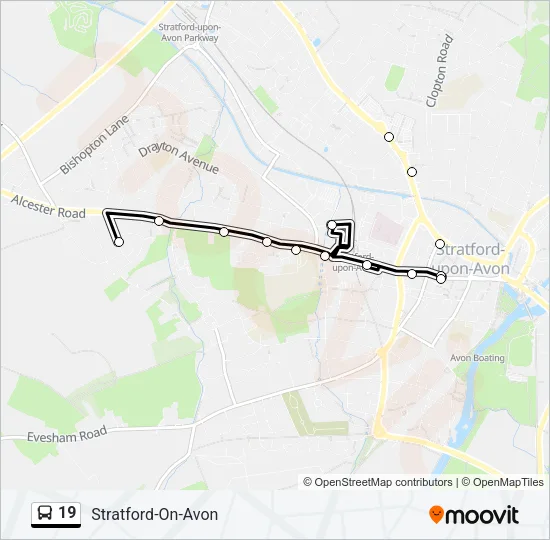 19 Bus Line Map