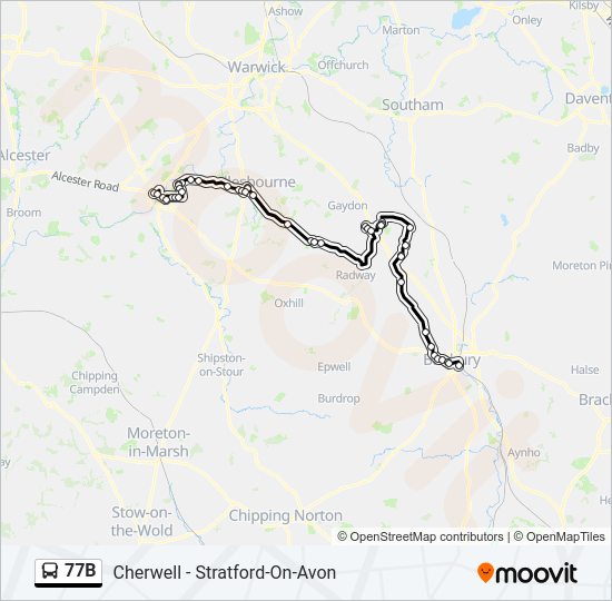 77b Route Schedules, Stops & Maps Banbury Town Centre (Updated)