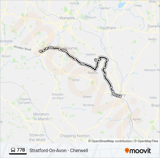 77B Bus Line Map