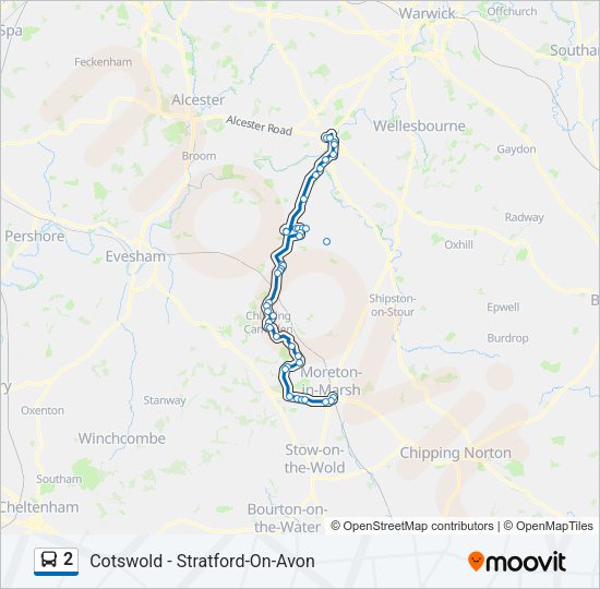 2 Bus Line Map