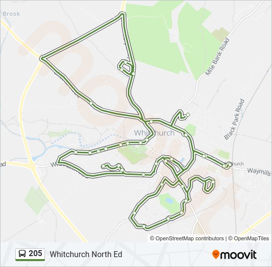 205 Bus Line Map