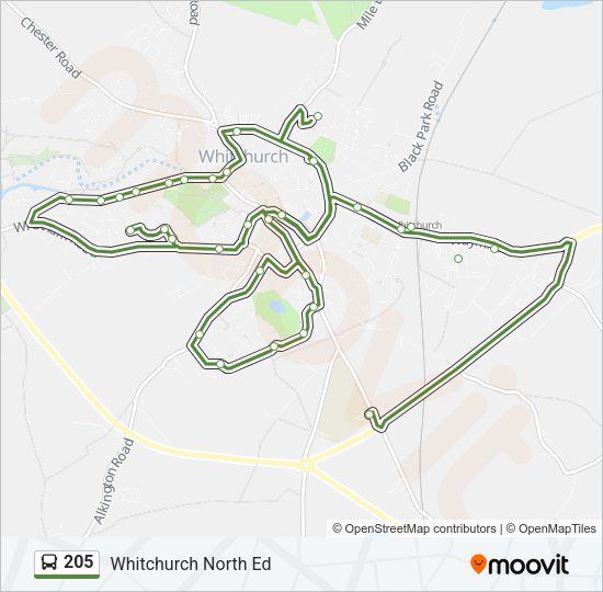205 Bus Line Map
