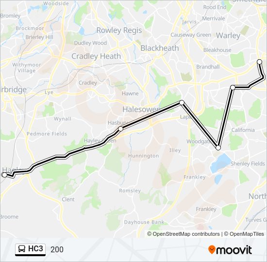 HC3 Bus Line Map