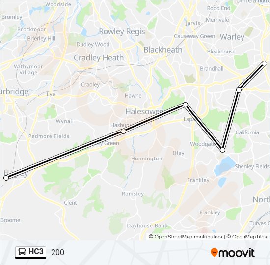HC3 Bus Line Map