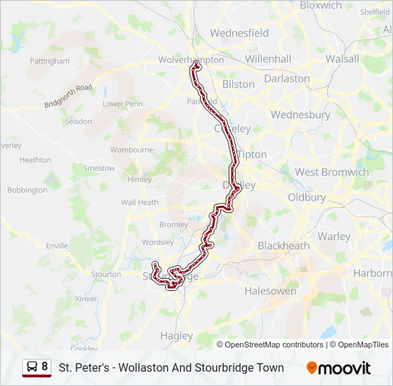 8 Bus Line Map