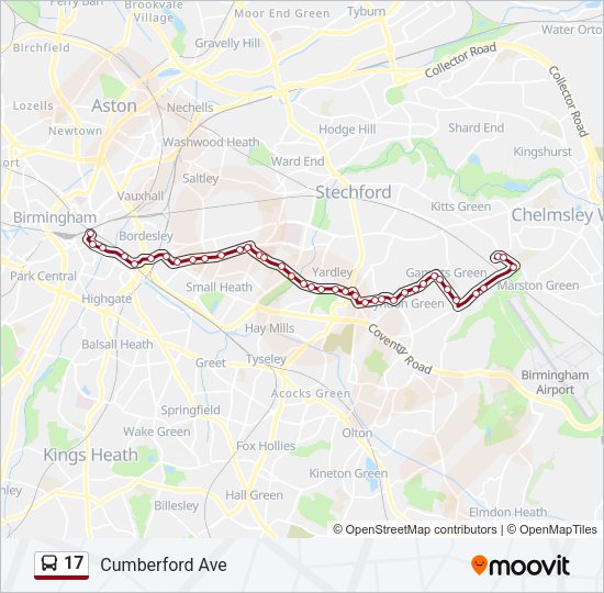 17 Bus Line Map