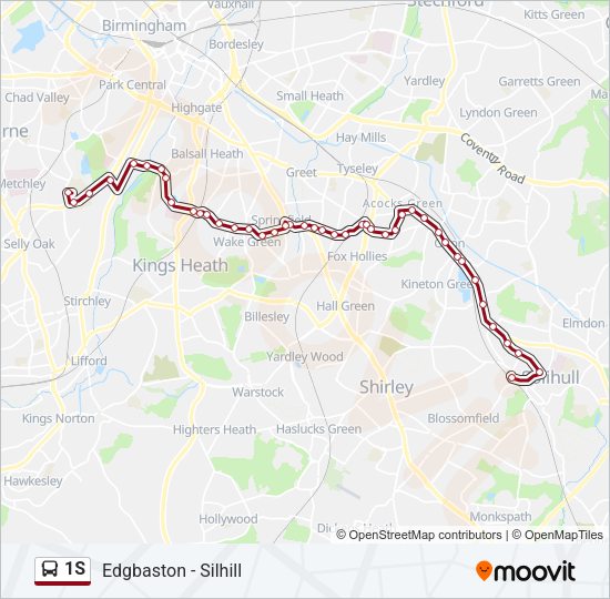 1S Bus Line Map