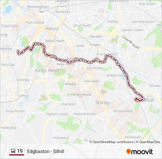 1S Bus Line Map