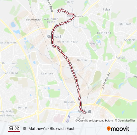 32 Bus Line Map