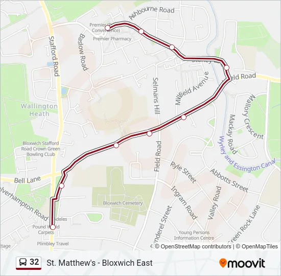 32 Bus Line Map