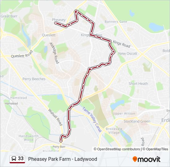 33 Bus Line Map