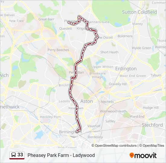 33 Bus Line Map