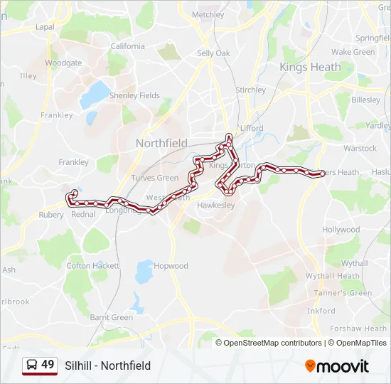 49 Bus Line Map