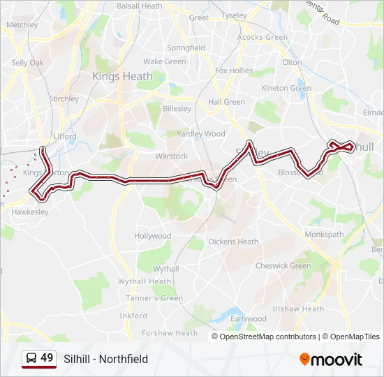49 Bus Line Map