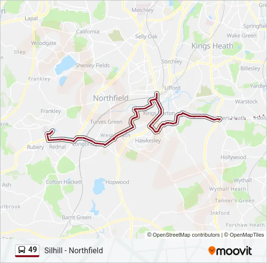 49 Bus Line Map