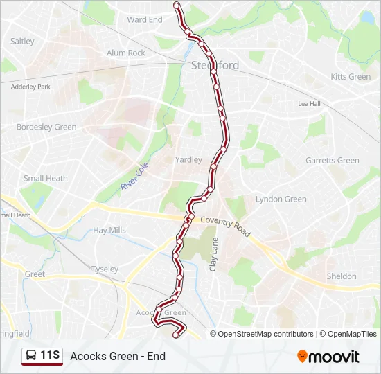 11S Bus Line Map