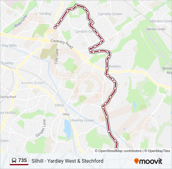 73S Bus Line Map